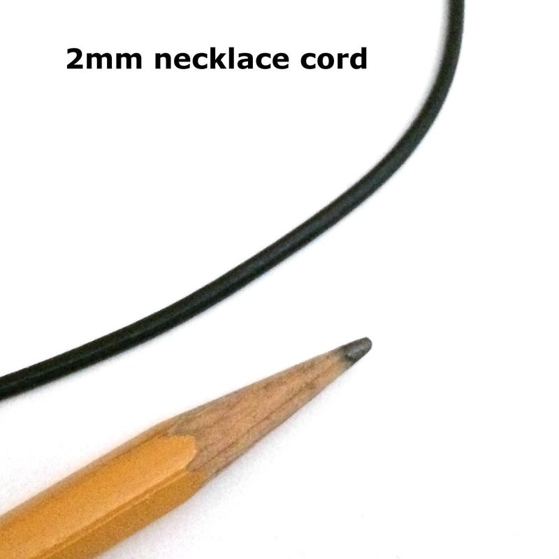 Loralyn Designs Black Leather Necklace Cord (2mm) with Stainless Steel Clasps (18 Inch) - Image 5